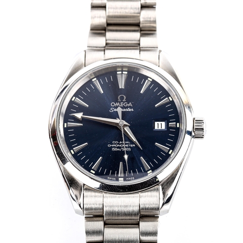 400 - OMEGA - a stainless steel Seamaster Aqua Terra co-axial automatic chronometer bracelet watch, ref. 2... 