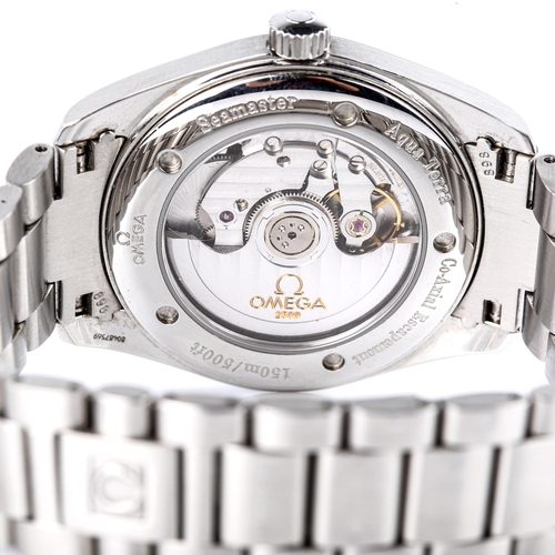 400 - OMEGA - a stainless steel Seamaster Aqua Terra co-axial automatic chronometer bracelet watch, ref. 2... 