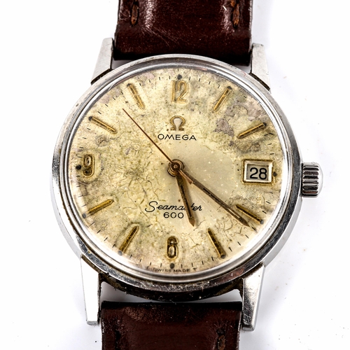 405 - OMEGA - a Vintage stainless steel Seamaster 600 mechanical wristwatch, ref. 136.012, circa 1960s, si... 