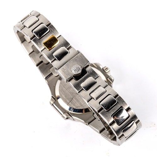 413 - PATEK PHILIPPE - a lady's stainless steel Nautilus quartz bracelet watch, ref. 4700/1, circa 1980s, ... 