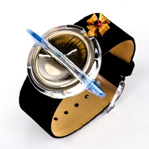 433 - VIVIENNE WESTWOOD for POP SWATCH - a Vintage Orb pop art quartz wristwatch, rim diameter 70mm, worki... 