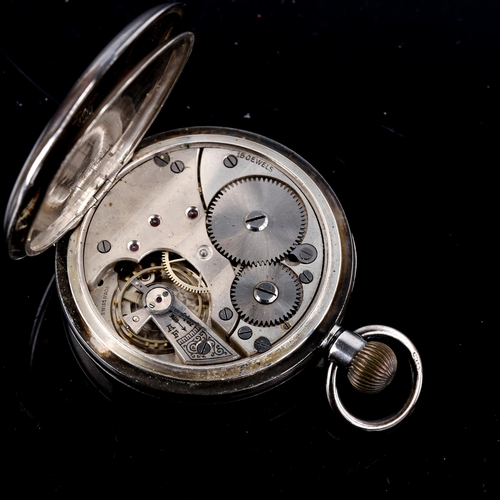 438 - An early 20th century silver-cased open-face keyless-wind pocket watch, by Kendal & Dent of London, ... 