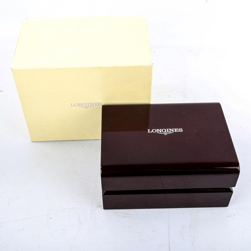 446 - LONGINES - a modern casket watch box and outer box