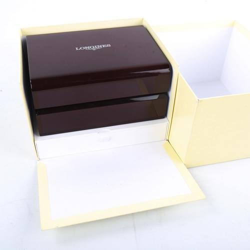 446 - LONGINES - a modern casket watch box and outer box