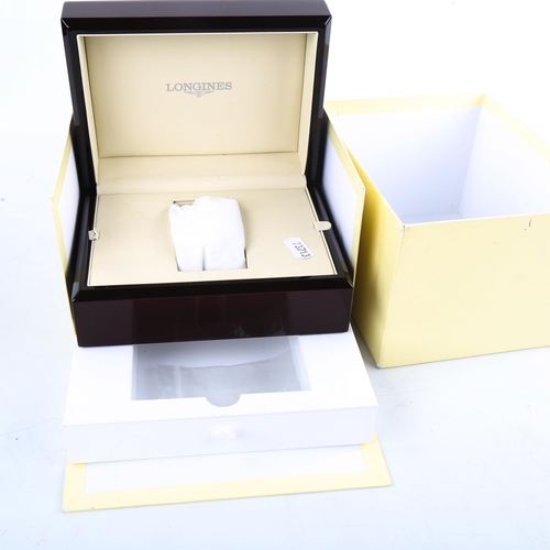 446 - LONGINES - a modern casket watch box and outer box