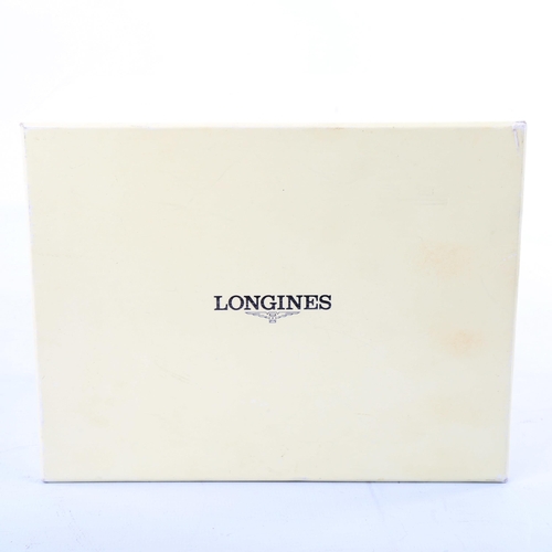 446 - LONGINES - a modern casket watch box and outer box