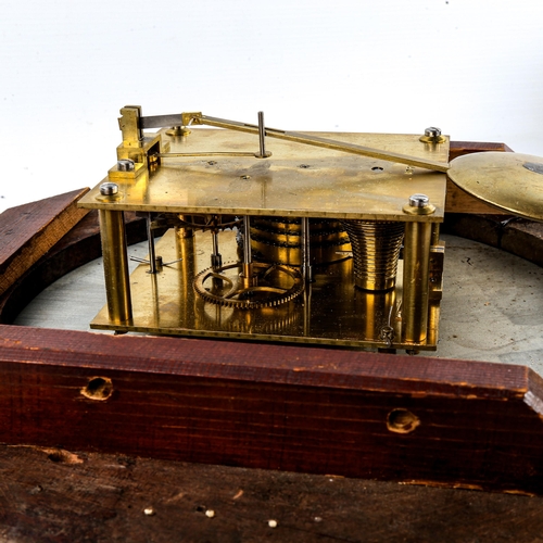 467 - A 19th century oak-cased 30-hour circular dial wall clock, by J J Stockall & Sons Ltd of Clerkenwell... 