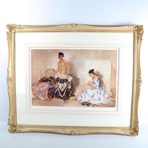 1312 - Sir William Russell Flint, 2 limited edition colour prints, Spanish girls, signed in the plate and n... 