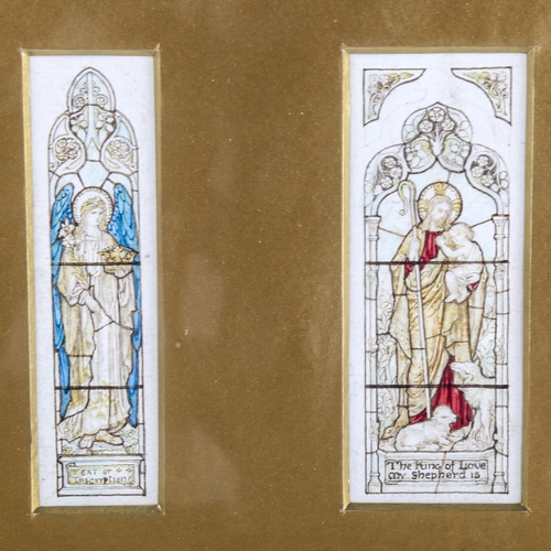 1319 - Attributed to Henry Holiday (1839 - 1927), watercolour, designs for stained glass windows, commissio... 