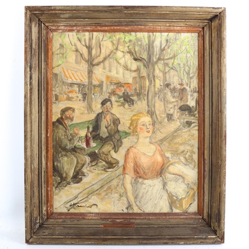 1339 - Percy Horton (1897 - 1970), oil on canvas, park scene, signed, 41cm x 33cm, framed