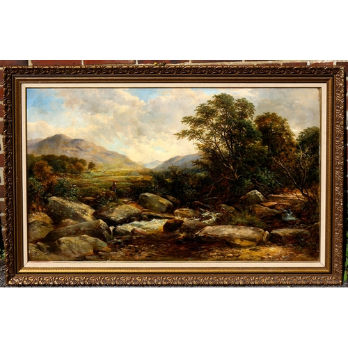 1345 - Attributed to John Syer (1815 - 1885), oil on canvas, Monmouthshire South Wales, unsigned, inscripti... 