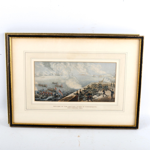 1360 - A pair of Baxter prints, Charge of the British Troops on the Road to Windlesham 1854, and Review of ... 