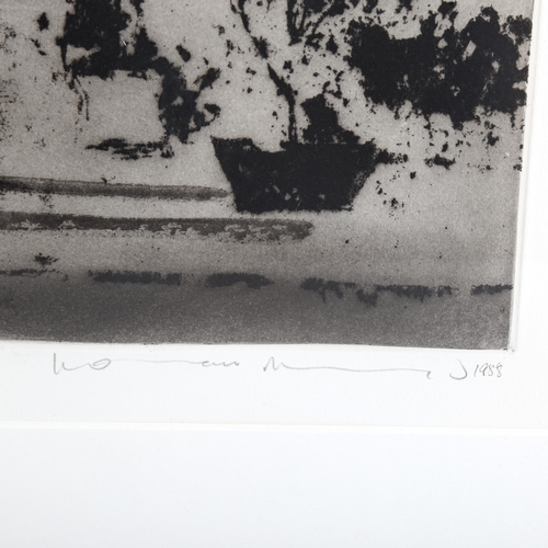 1369 - Norman Ackroyd, etching, Ballymaloe House Co. Cork, signed in pencil, 1988, numbered 50/90, image 51... 