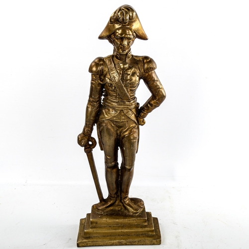 231 - A cast-brass Duke of Wellington design doorstop, height 38cm