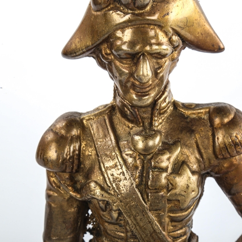 231 - A cast-brass Duke of Wellington design doorstop, height 38cm