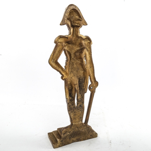 231 - A cast-brass Duke of Wellington design doorstop, height 38cm