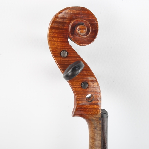 240 - An Antique violin, late 19th/early 20th century, retailed by London Violin Co Limited, bearing Strad... 