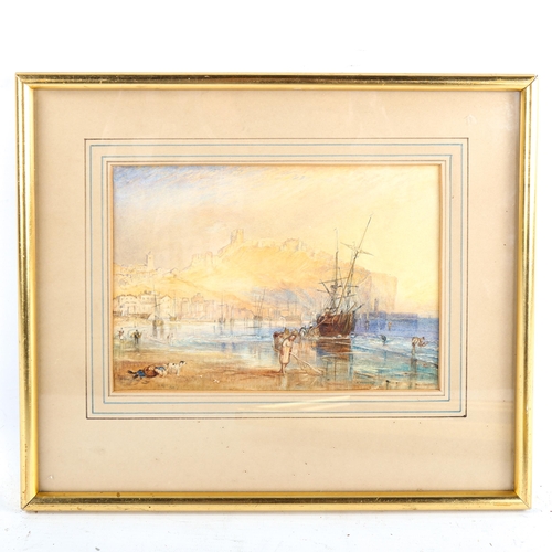 1391 - A pair of 19th century watercolours, coastal and rural scenes, 16cm x 23cm, framed