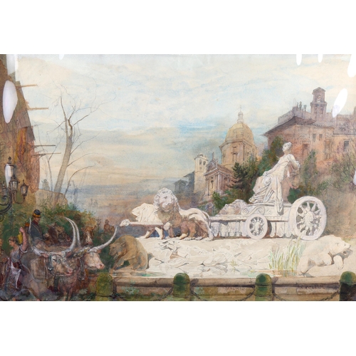 1405 - Alfred Charles Conrade (1863 - 1955), watercolour, scene in Madrid, signed, 39cm x 57cm, framed