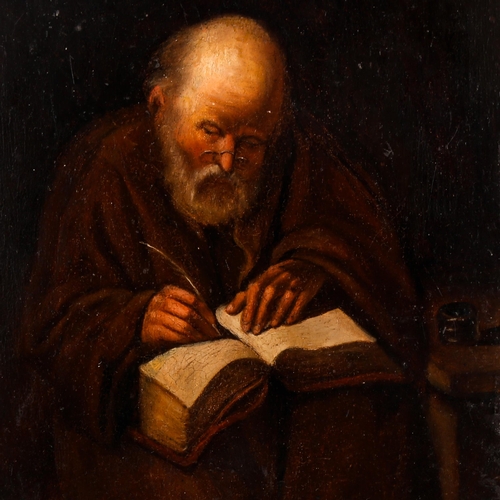 1422 - 19th century Italian School, oil on wood panel, the old scholar, unsigned, 21.5cm x 16cm, unframed