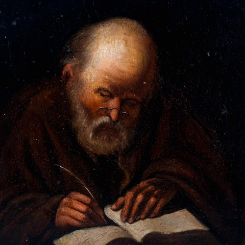 1422 - 19th century Italian School, oil on wood panel, the old scholar, unsigned, 21.5cm x 16cm, unframed