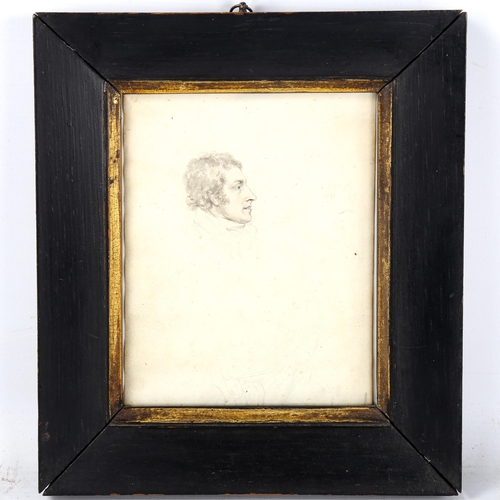 1424 - Daniel Orme (1766 - 1832), pencil portrait sketch from the artist's sketchbook, 18cm x 14cm, framed