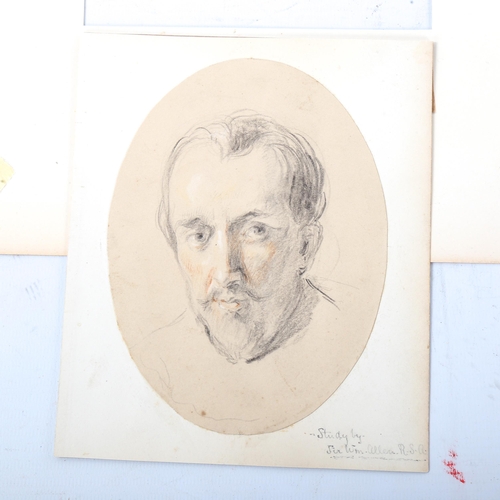 1433 - Sir William Allan (Scottish 1782 - 1850), pencil study for a portrait, 15cm x 11cm, mounted