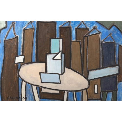 1438 - Jean De Gaigneron (1890 - 1976), oil on canvas, cubist still life, signed, 38cm x 55cm, unframed