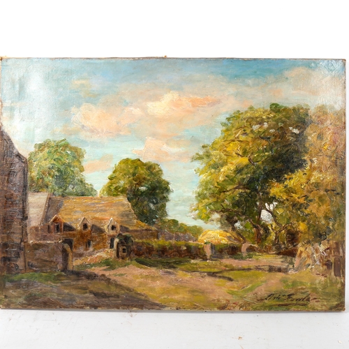 1439 - Robert Fowler (Scottish 1853 - 1926), oil on canvas, rural scene, signed, 40cm x 56cm, unframed