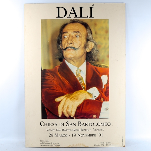 1452 - Salvador Dali, Exhibition poster on hardboard for Chiesa Di San Bartolomeo 1991, 98cm x 69cm, unfram... 