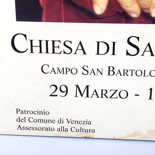 1452 - Salvador Dali, Exhibition poster on hardboard for Chiesa Di San Bartolomeo 1991, 98cm x 69cm, unfram... 