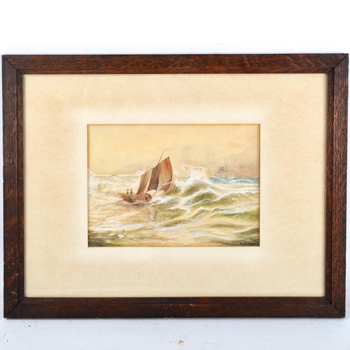 1501 - Austin Rendell, pair of watercolours, seascapes, signed, 14cm x 20cm, framed