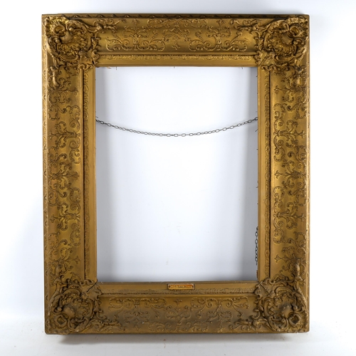 1503 - 19th century gilt-gesso frame, rebate size 48cm x 64cm