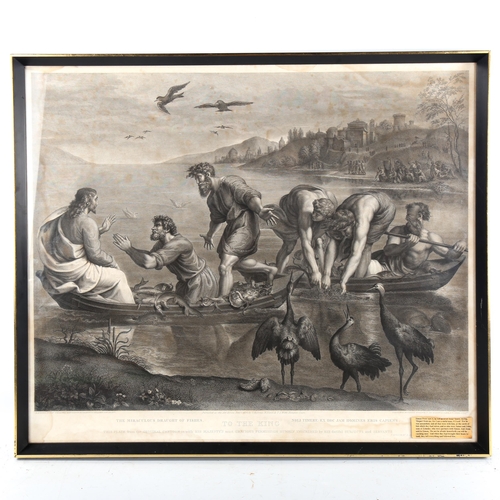 1509 - T Holloway after Raphael, engraving, The Miraculous Draught of Fishes, image 48cm x 62cm