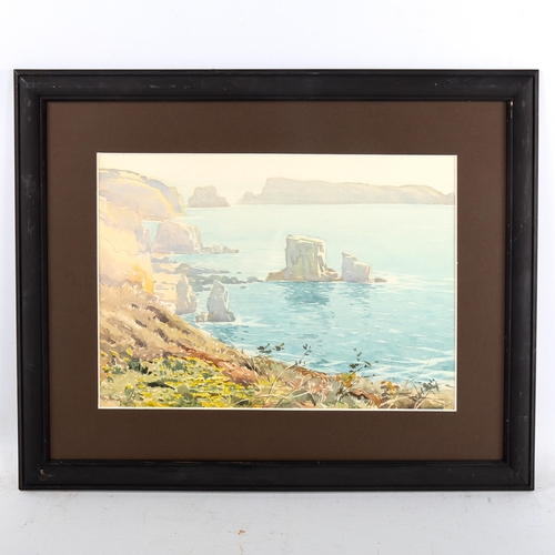 1532 - Arthur Bradbury, pair of watercolours, views on Sark, signed, 25cm x 33cm, framed