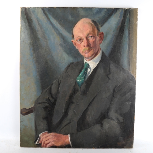 1550 - Philippa Jacobs (born 1900), oil on canvas, portrait of a man, signed, 76cm x 63cm, unframed