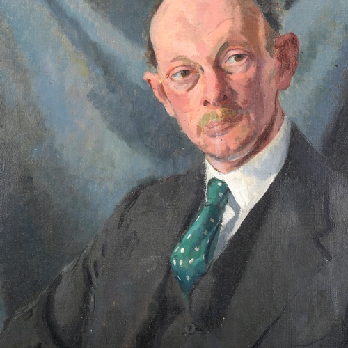 1550 - Philippa Jacobs (born 1900), oil on canvas, portrait of a man, signed, 76cm x 63cm, unframed