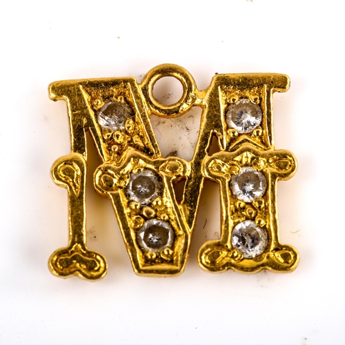 683 - A late Victorian 15ct gold Etruscan brooch, hallmarks Birmingham 1900, length 37.5mm, 1.8g, and an u... 