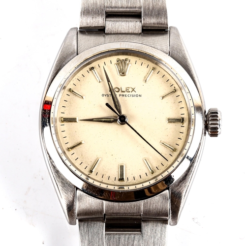 415 - ROLEX - a Vintage stainless steel Oyster Precision mechanical bracelet watch, ref.6422, circa 1957, ... 