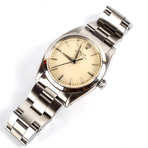 415 - ROLEX - a Vintage stainless steel Oyster Precision mechanical bracelet watch, ref.6422, circa 1957, ... 