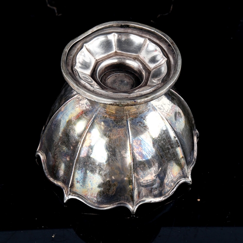 694 - Various silver, including pedestal sugar bowl, modernist Gin decanter label, unmarked white metal Cl... 