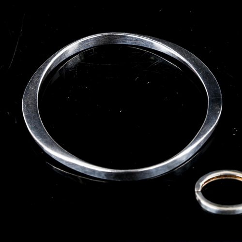 719 - Various Vintage Danish stylised sterling silver jewellery, including bangle, ring and earrings, make... 