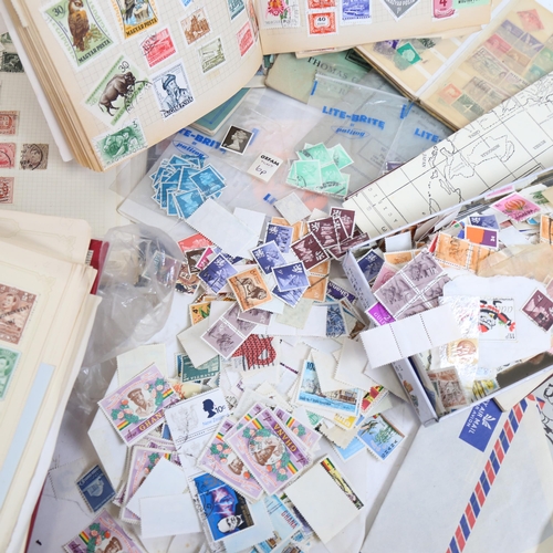 80 - Various Vintage world postage stamps, albums etc (boxful)