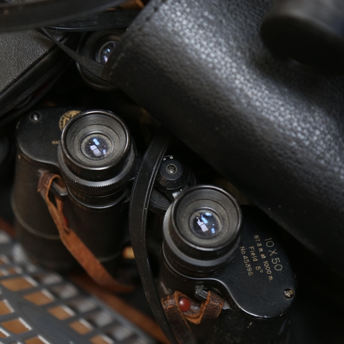 212 - Various Vintage binoculars and opera glasses (boxful)