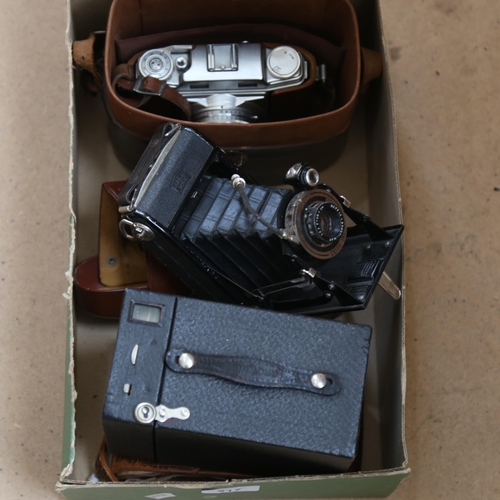 217 - Vintage cameras, including Zeiss Ikon, Agfa etc