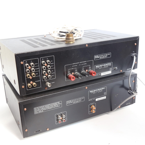 227 - MAURANTZ - a Vintage integrated stereo amplifier PM-32, and stereo cassette deck SD-50 (2)