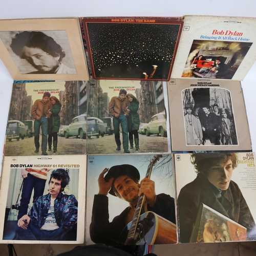 238 - Various Vintage vinyl LPs and records, including 14 x Bob Dylan, and 4 x Dylan Thomas