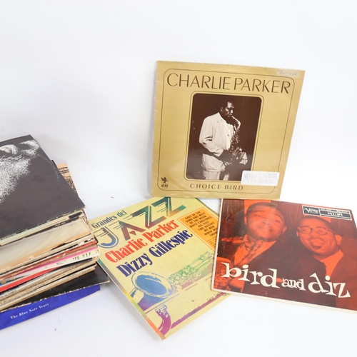 240 - Various Vintage vinyl LPs and records, including Charlie Parker, Artie Shaw, Bud Powell etc (boxful)