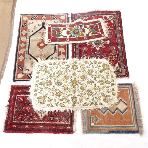 2408 - 5 various small Afghan mats, and a Kashmiri mat (6)