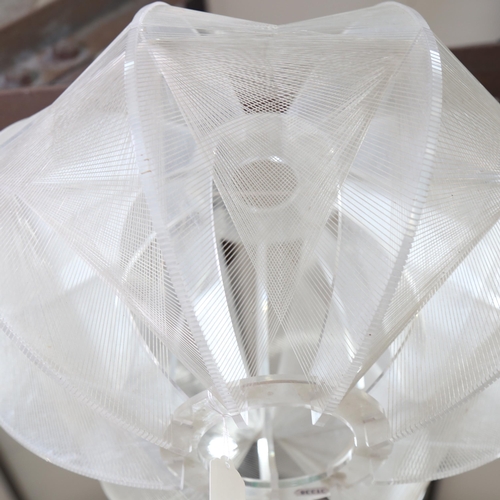 295 - A mid-century lucite and wirework ceiling light shade, diameter approx 50cm